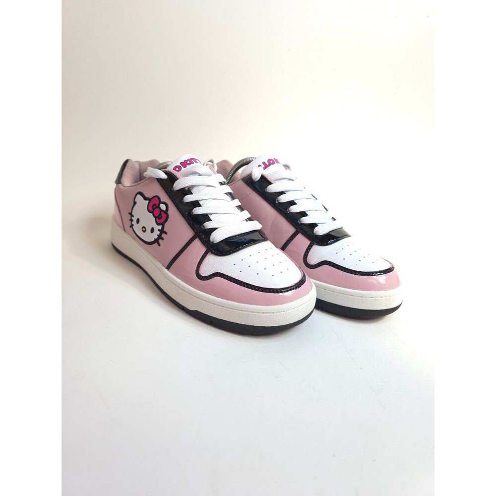 Hello Kitty Pink White Patent Court Sneakers Women Size 8M Cute Kawaii Casual